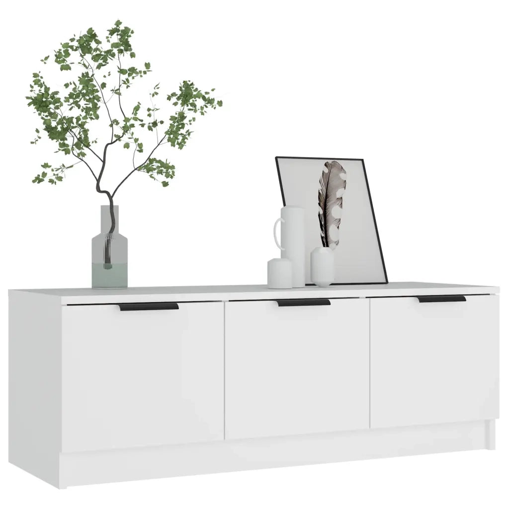Mobile Porta TV-Credenza TV Bianco 102x35x36,5 cm in Legno Multistrato