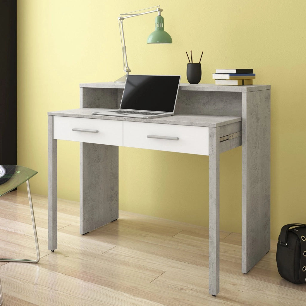 Opaglio, Scrivania Modulabile, 98.6x36.6x86.9h cm Grigio
