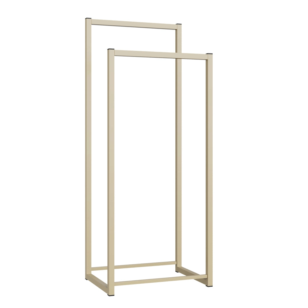 Stand Appendiabiti Holtalen con 2 Barre Organizzatore Guardaroba 100 x 40 x 30 cm - Color Cammello [en.casa]