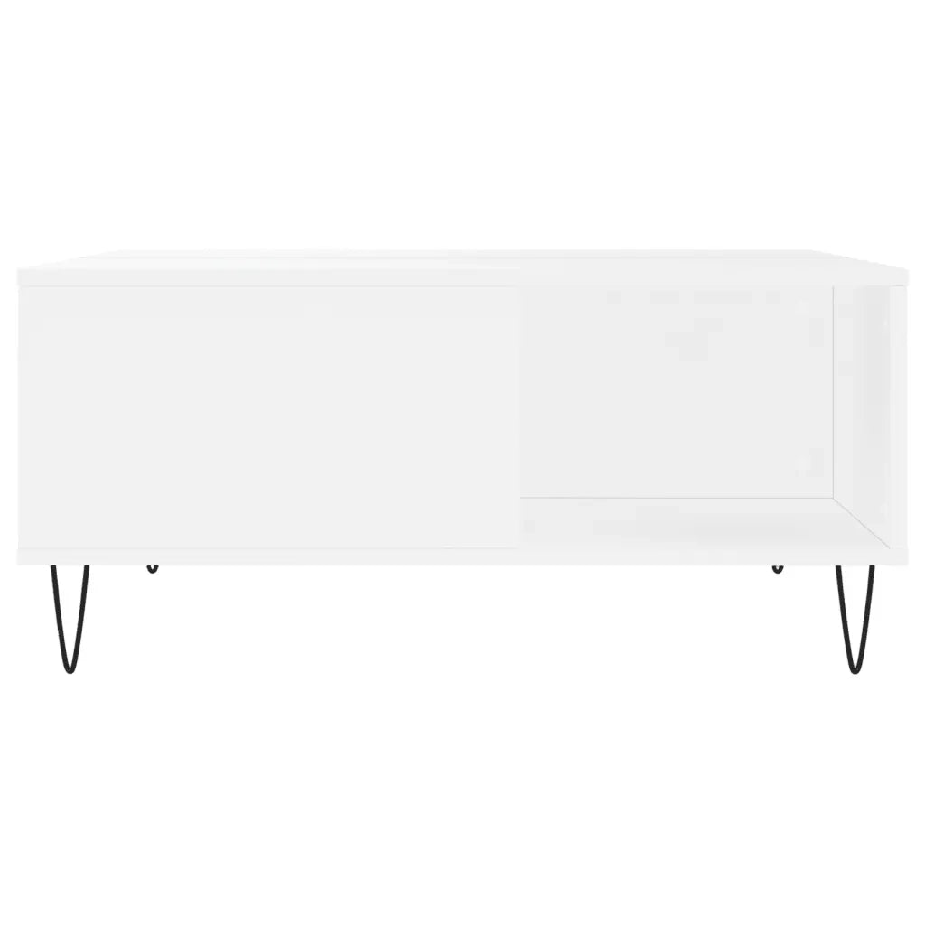 Tavolino da Salotto Bianco 80x80x36,5 cm in Legno Multistrato 830780