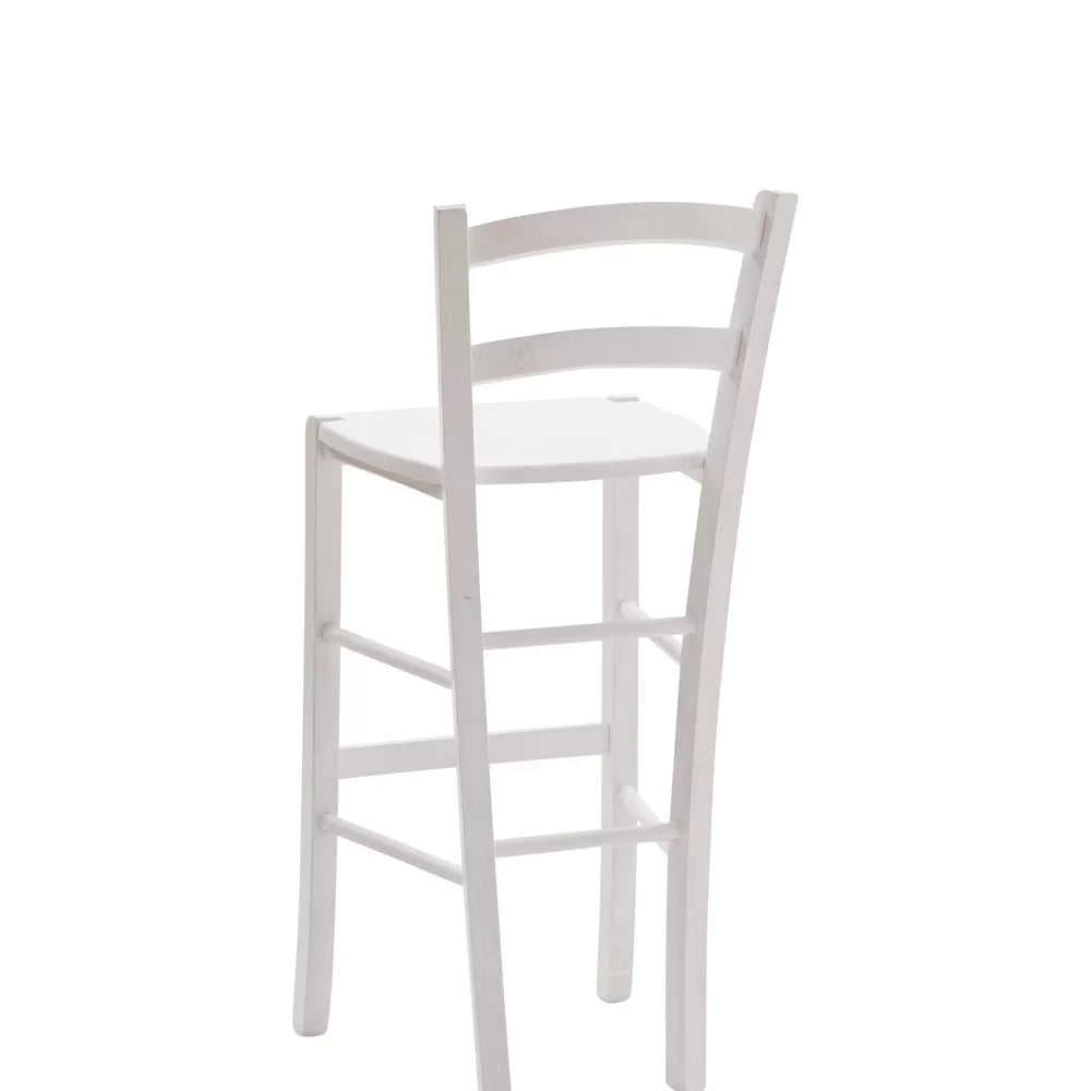 Set 2 sgabelli shabby in legno bianco seduta legno - Mobili 2G