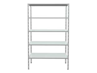 SCAFFALE IN KIT 5 PIANI A INCASTRO ZINCATO  5 ripiani cm.100x40x186h.    PROMETAL