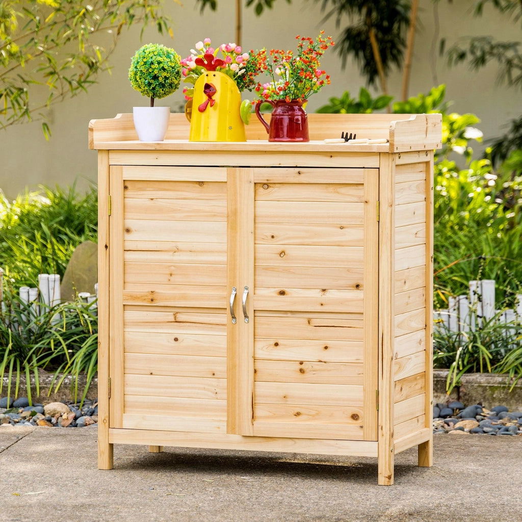 Armadio da Giardino in Legno ¨C zephmum ¨C 83x40x92 Natural