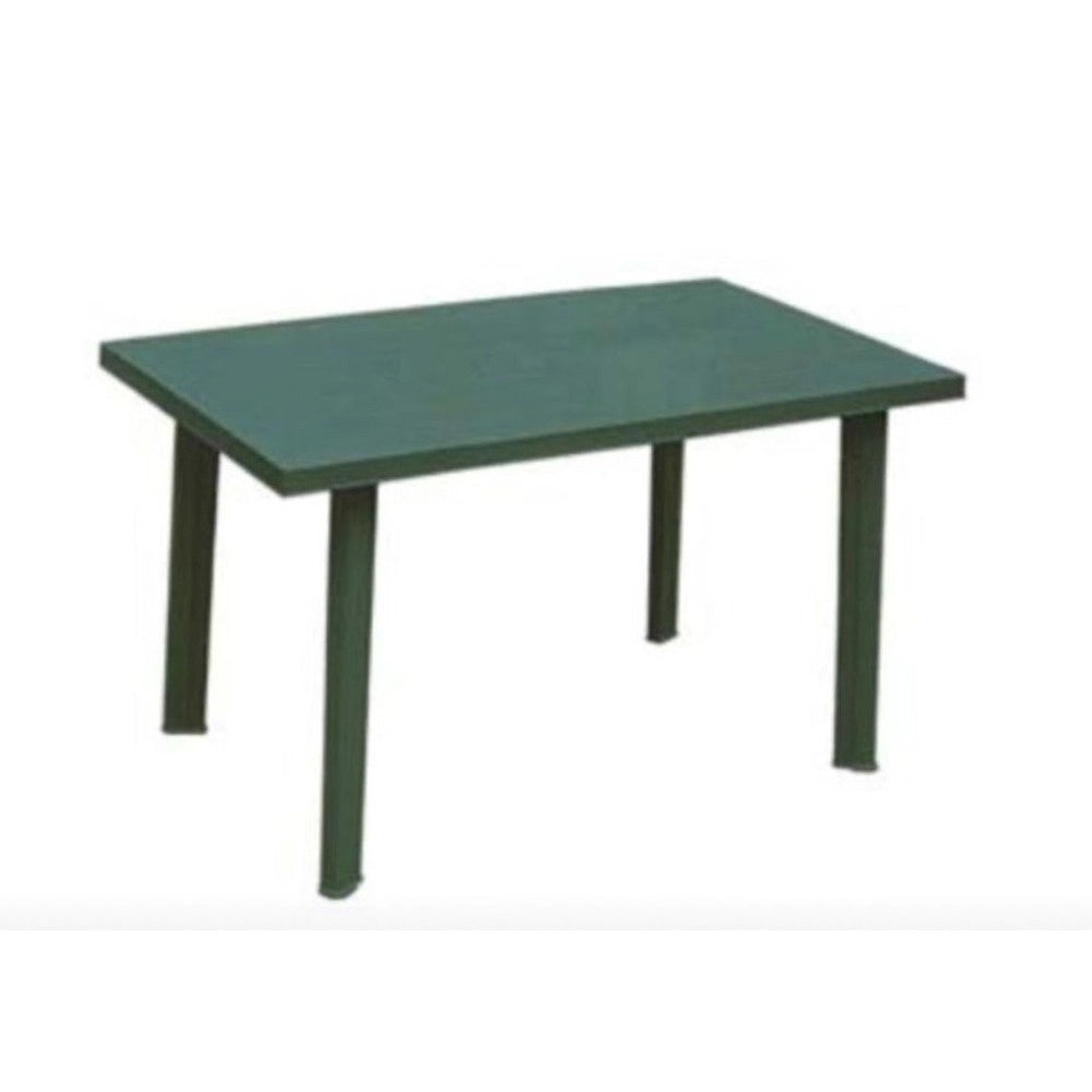 Trade Shop - Tavolo Rettangolare Da Giardino Esterno Velo Verde 126x76x72cm Resistente 023447 -