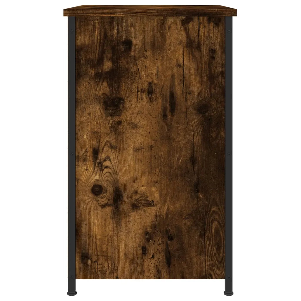 Comodino Rovere Fumo 40x36x60 cm in Legno Multistrato 825997