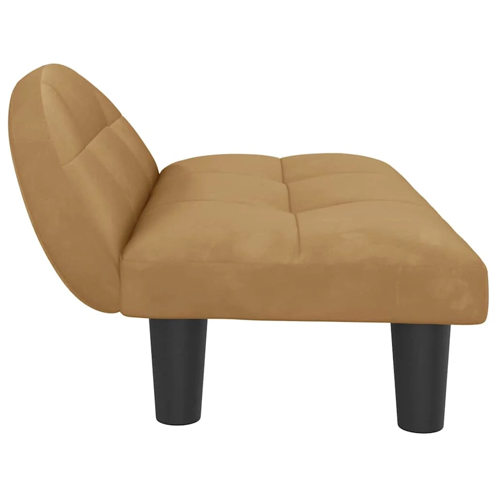 Cuccia per cani comoda cesta da divano 70 x 52 x 30 cm velluto marrone 02_0042900