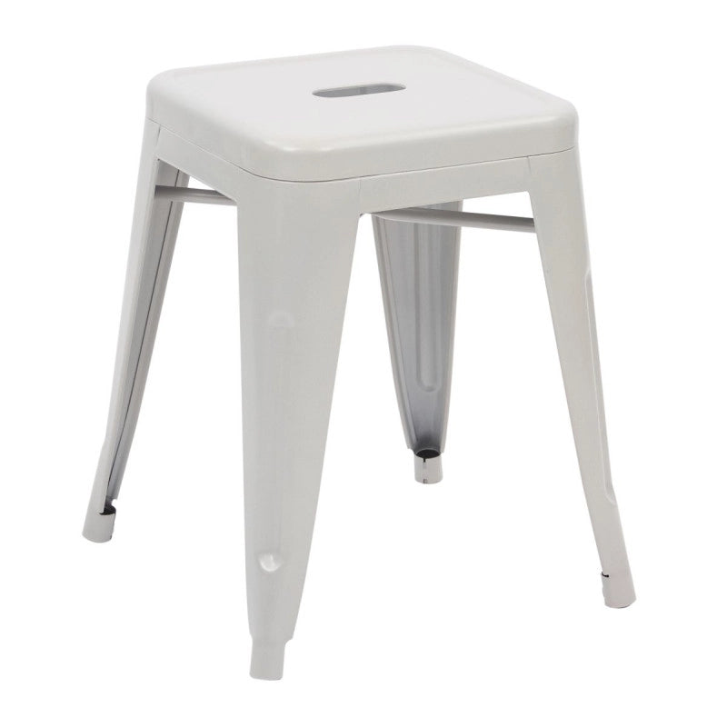 Set di 4 Sgabelli Bar Victoria Small Bianco 38x38x45 5