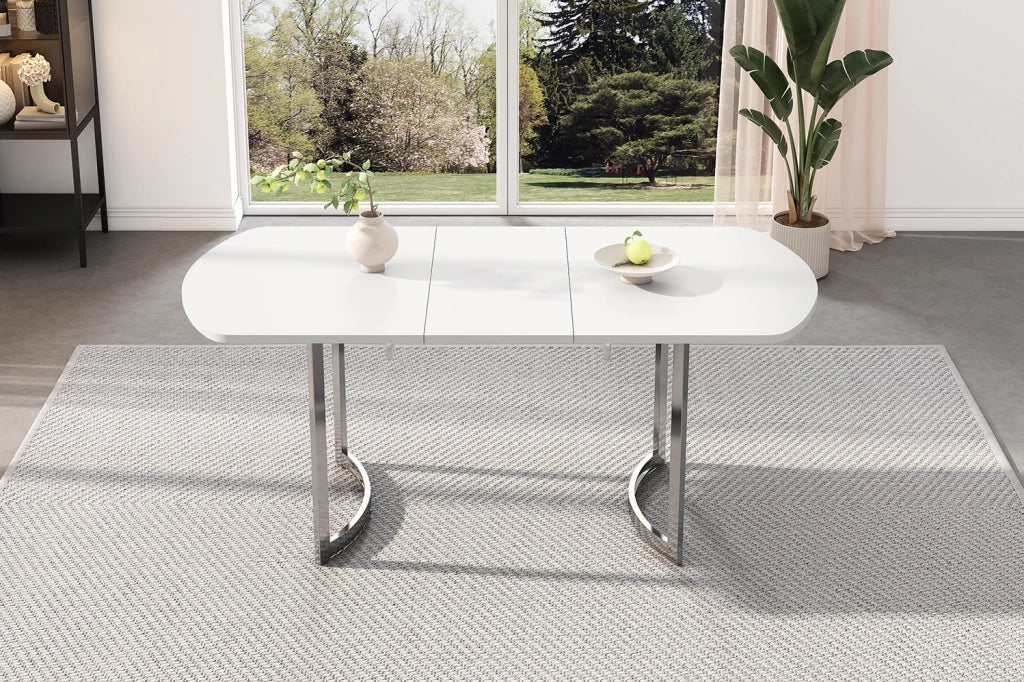 TAVOLO ALLUNGABILE 140/180 x 80 cm Bianco MDF