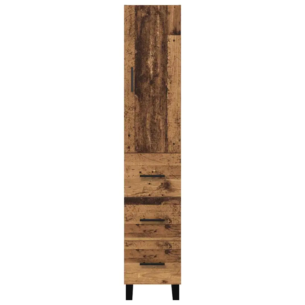 Credenza | Madia | Buffet da pranzo | Armadio da pranzo Legno vecchio 34,5 x 34 x 180 cm Legno multistrato