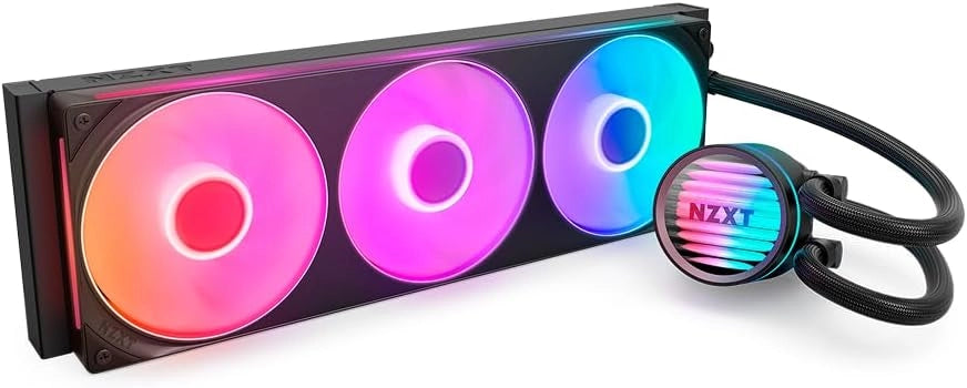 Kraken Plus 280 - Raffreddamento a liquido CPU AIO 280 mm - 2 ventole F140P - Display LCD quadrato da 1,54" personalizzabile - AMD® AM5/AM4 - Intel® LGA 1851/1700/1200/115X - Nero