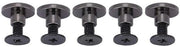 Set di viti 20 pezzi - Testa rotonda a viti - Viti per lavorazione della pelle - Duraturo - Nero - Adatto per accessori - Viti a rivetto