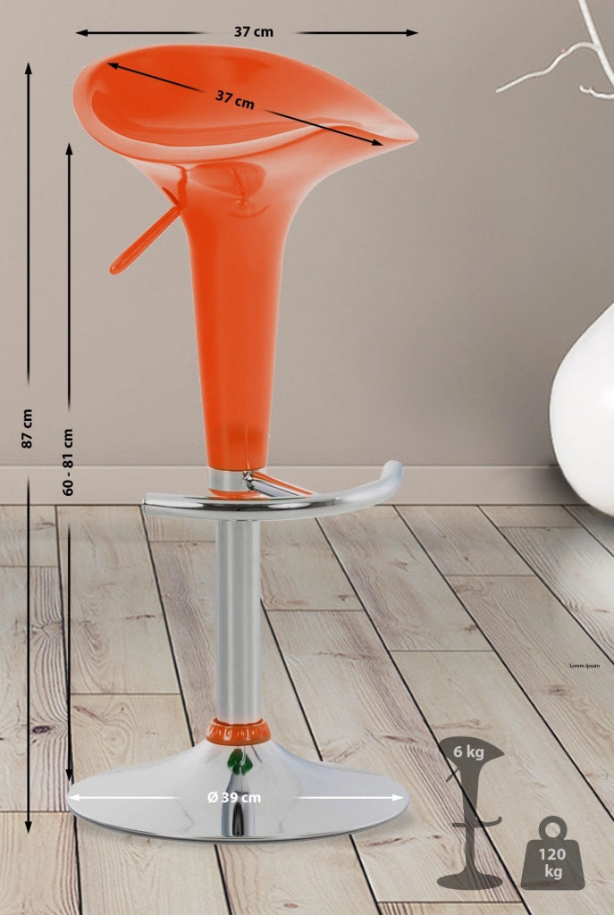 Sgabello Saddle arancione