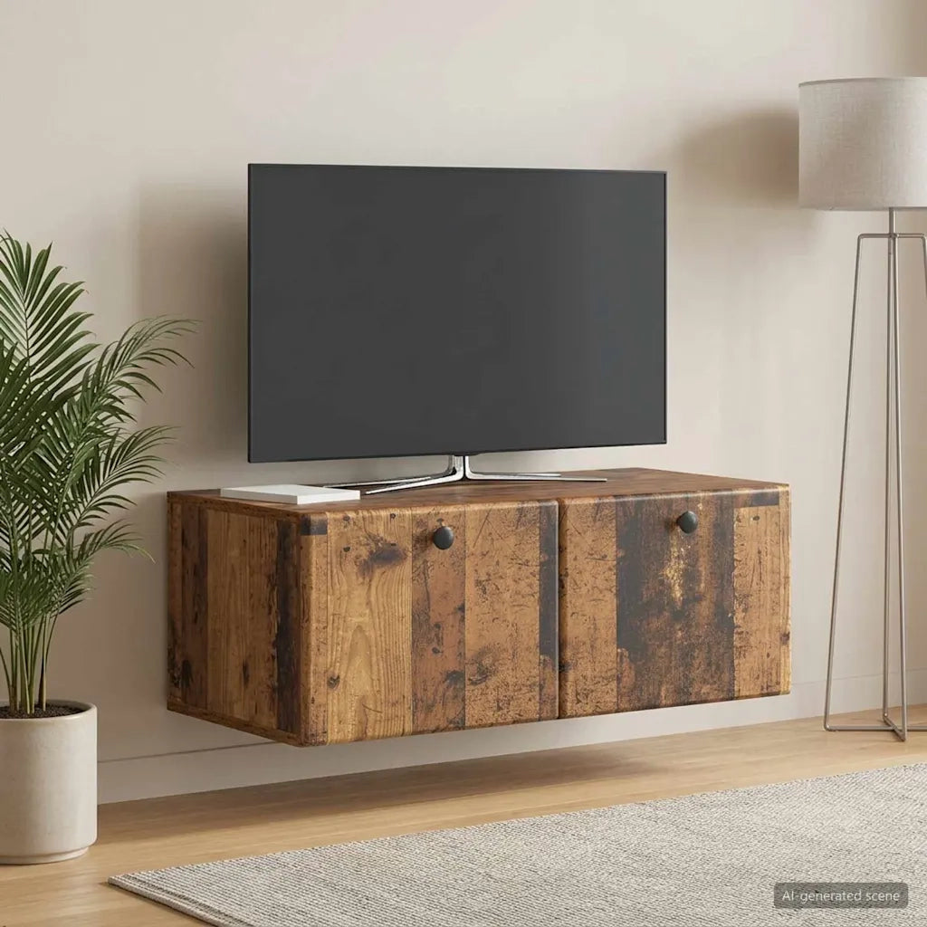 Mobile Porta TV da Muro 78,5 x 41 x 30 cm Legno antico 899203