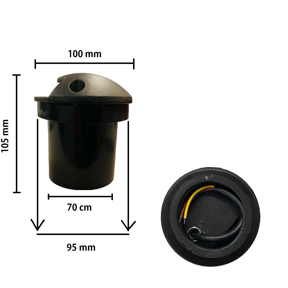 FARETTO DA INCASSO SEGNAPASSO DA GIARDINO VIALI SENTIRI CON LUCE A LED DA 3W MONOEMISSIONE LUCE BIANCA FREDDA 6400K