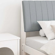 Testiera imbottita Grigio chiaro 100 cm Pino massello 879413