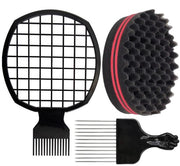 Kit di stili per capelli con set di 3 - Twist per capelli afro - Strumenti per parrucchieri - Leggero - Multifunzionale - 18,5x12x0,6cm - Strumento per styling capelli