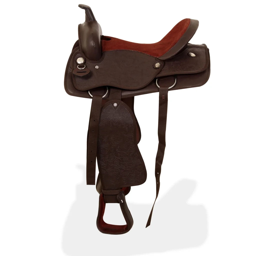 Sella Western Testiera e Pettorale in Vera Pelle 16" Marrone cod mxl 67374