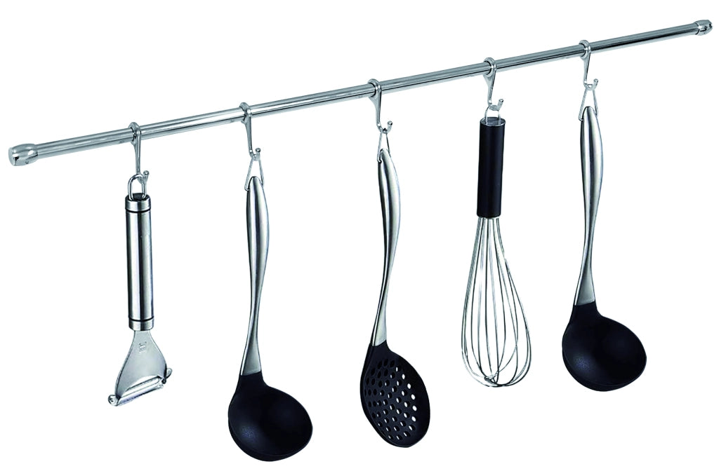KIT TUBO SOTTOPENSILE PORTAMESTOLI CON ACCESSORI Ø mm. 16x1000 Cromo Lucido