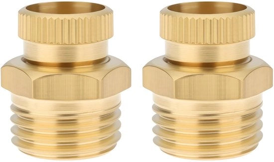Afvoerklep in Doppio, 2 pezzi, PT1/4" Buitendraad, Messing, 12,5 mm, Corrosione Resistente, per compressori ad aria, Vaso di scarico