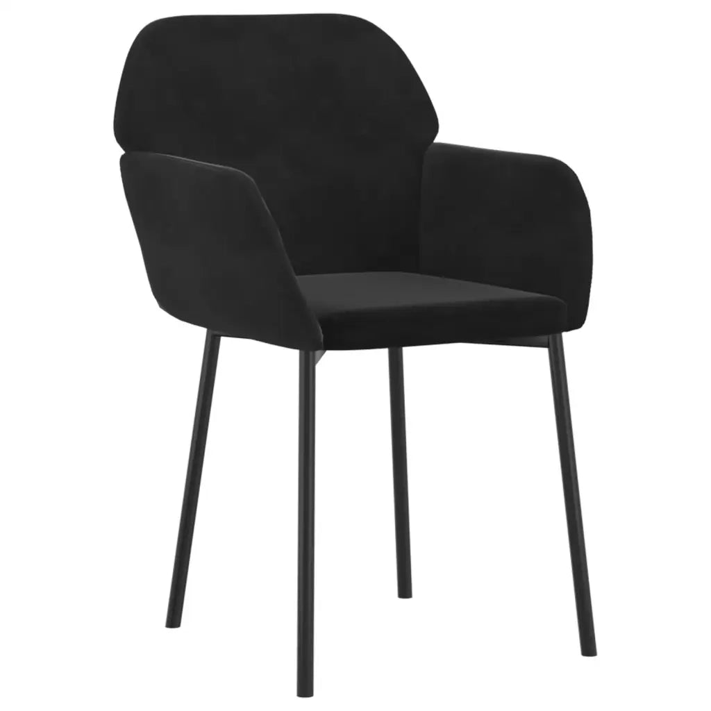 Sedie da Pranzo 2 pz Nere in Velluto cod mxl 67737