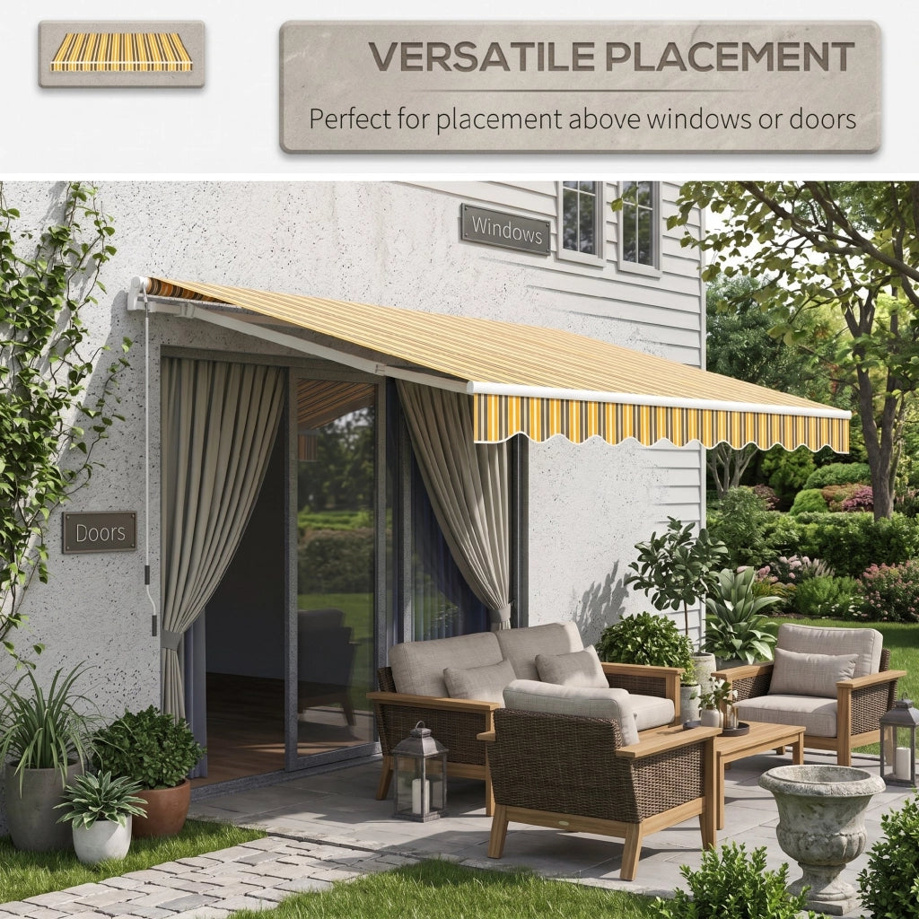 Tenda da sole ¨C zephmum ¨C Giallo Grigio 3.5x2.5 m