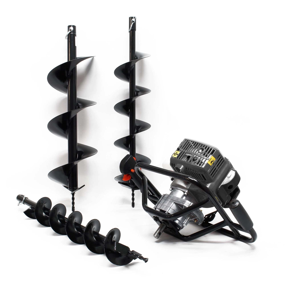 Mototrivella a benzina, 1,4kW e 52cm³ motore a benzina, incl. coclee 100mm, 150mm e 200mm