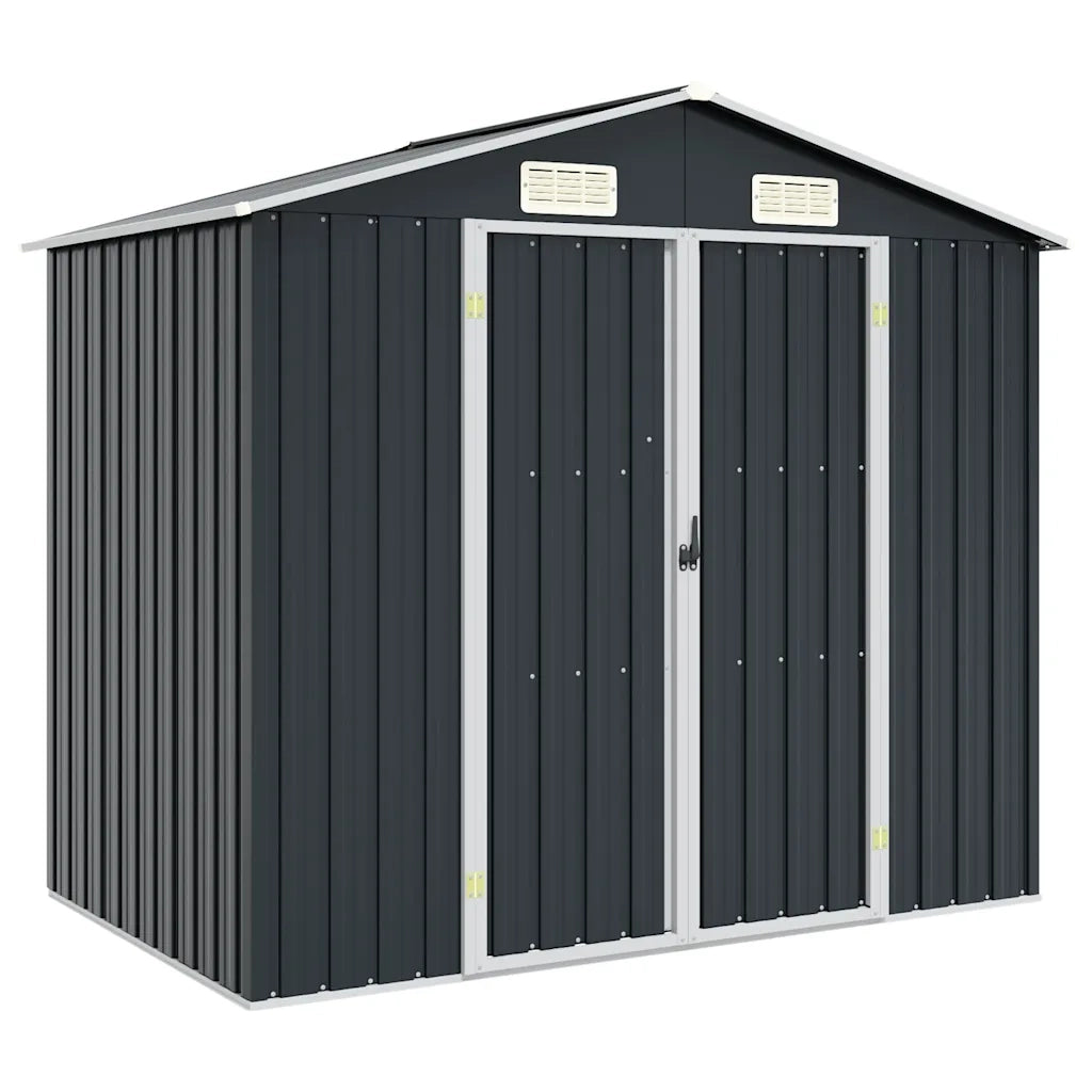 Capanno da Giardino Antracite 205x129x183 cm in Acciaio Zincato  cod mxl 65851