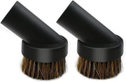 Due pezzi di spazzole a forma rotonda in seta nera 25 mm, adatte per la maggior parte degli accessori per aspirapolvere con diametro interno di 32 mm