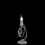 Lumetto Shabby Chic Magda Metallo E Cristallo Cromo E Cristallo 1 Luce E14