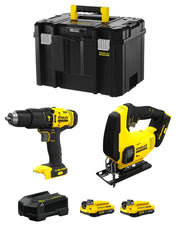STANLEY FatMax Kit SVK204 (SFMCD711 + SFMCS600 + 2 x 2,0 Ah + Caricabatteria + TSTAK VI)