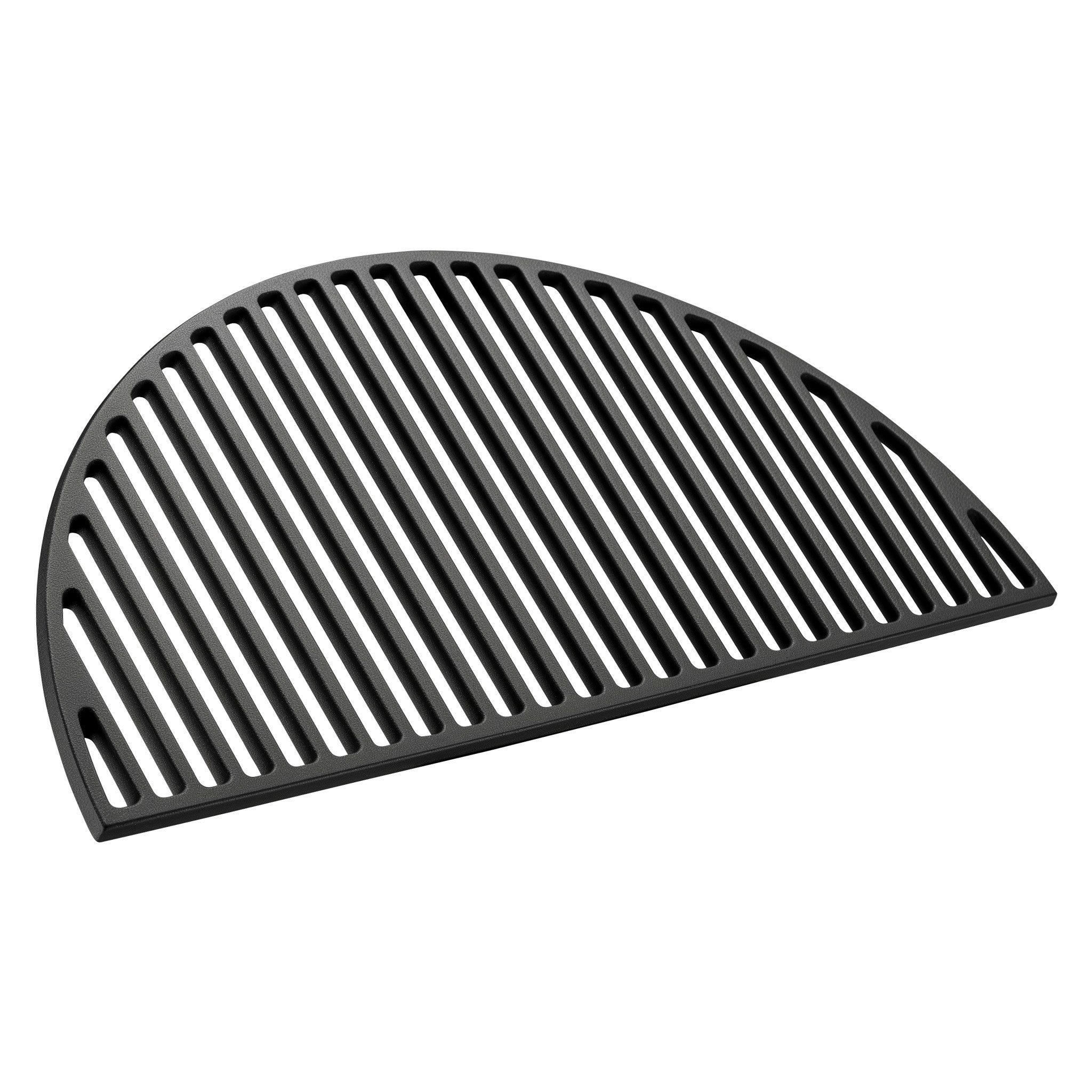 Griglia in ghisa, forma a mezza luna, 49,8 x 24,3 x 0,9 cm, per barbecue, bistecchiera, ideale per grigliare carne, pesce, verdure
