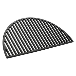 Griglia in ghisa, forma a mezza luna, 49,8 x 24,3 x 0,9 cm, per barbecue, bistecchiera, ideale per grigliare carne, pesce, verdure