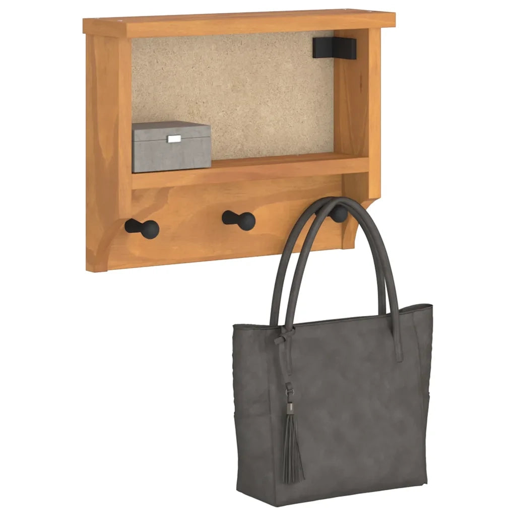 Appendiabiti da Parete SANDNES 45x12x35 cm in Legno di Pino 4010451