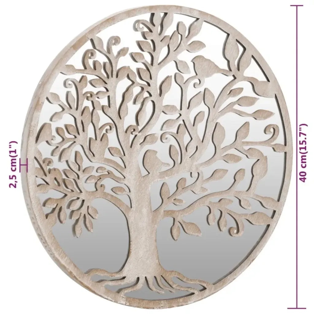 Specchio da Giardino-Specchio Decorativo-Specchio Esterno Sabbia 40x2,5 cm in Ferro Rotondo Esterno
