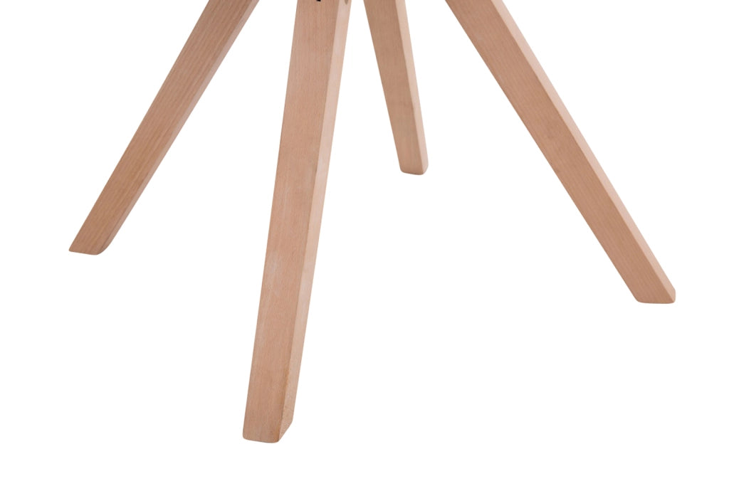 Set di 4 sedie per visitatori Toulouse Fabric Square grigio,natura