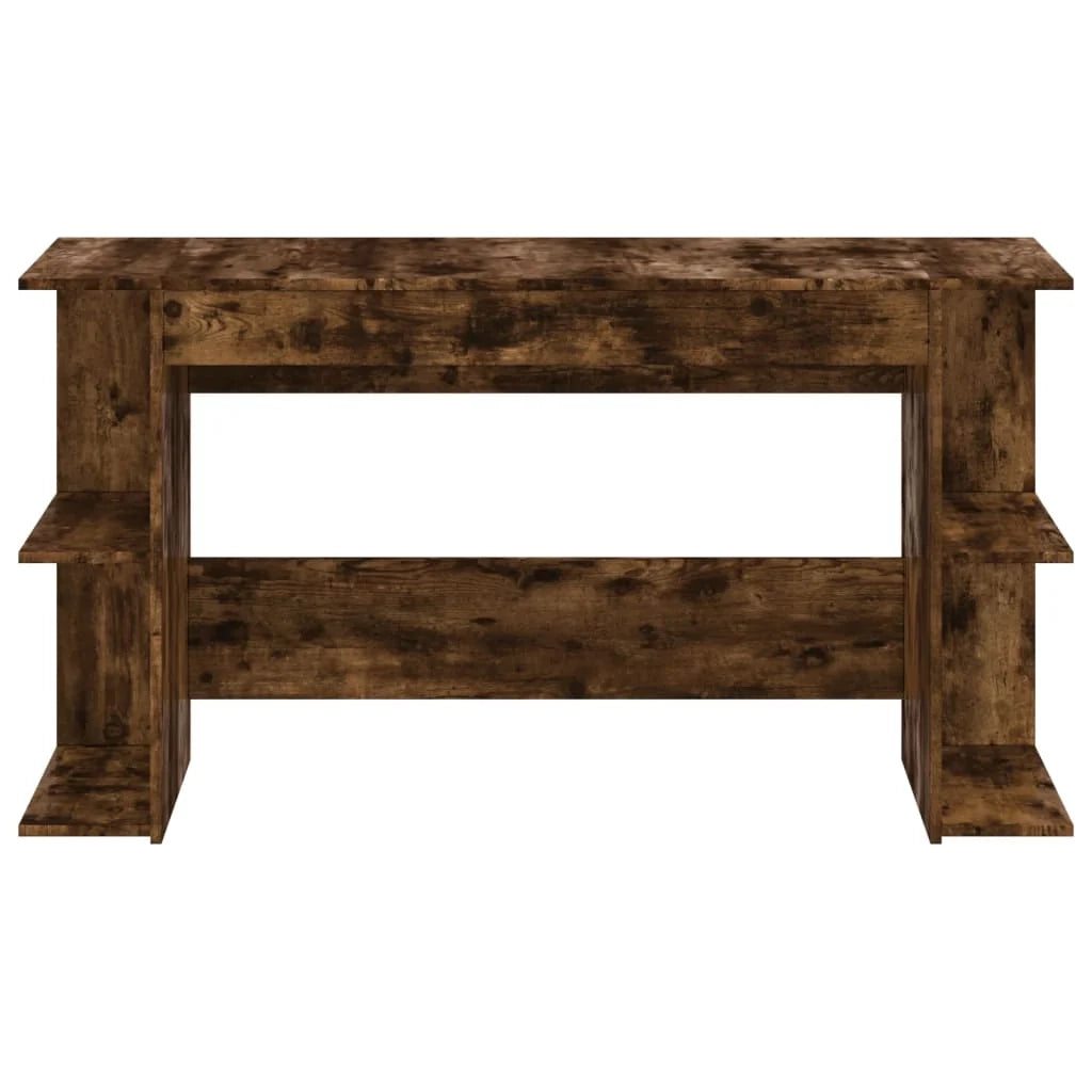 Scrivania da ufficio postazione di lavoro mobile per computer studio rovere affumicato 140 x 50 x 75 cm legno ingegnerizzato marrone 02_0023578