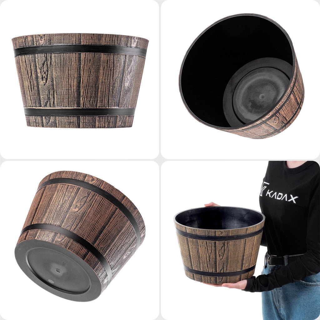 Vaso da fiori KADAX, grande vaso da giardino per fiori, copertura in plastica per vaso da fiori 30 cm