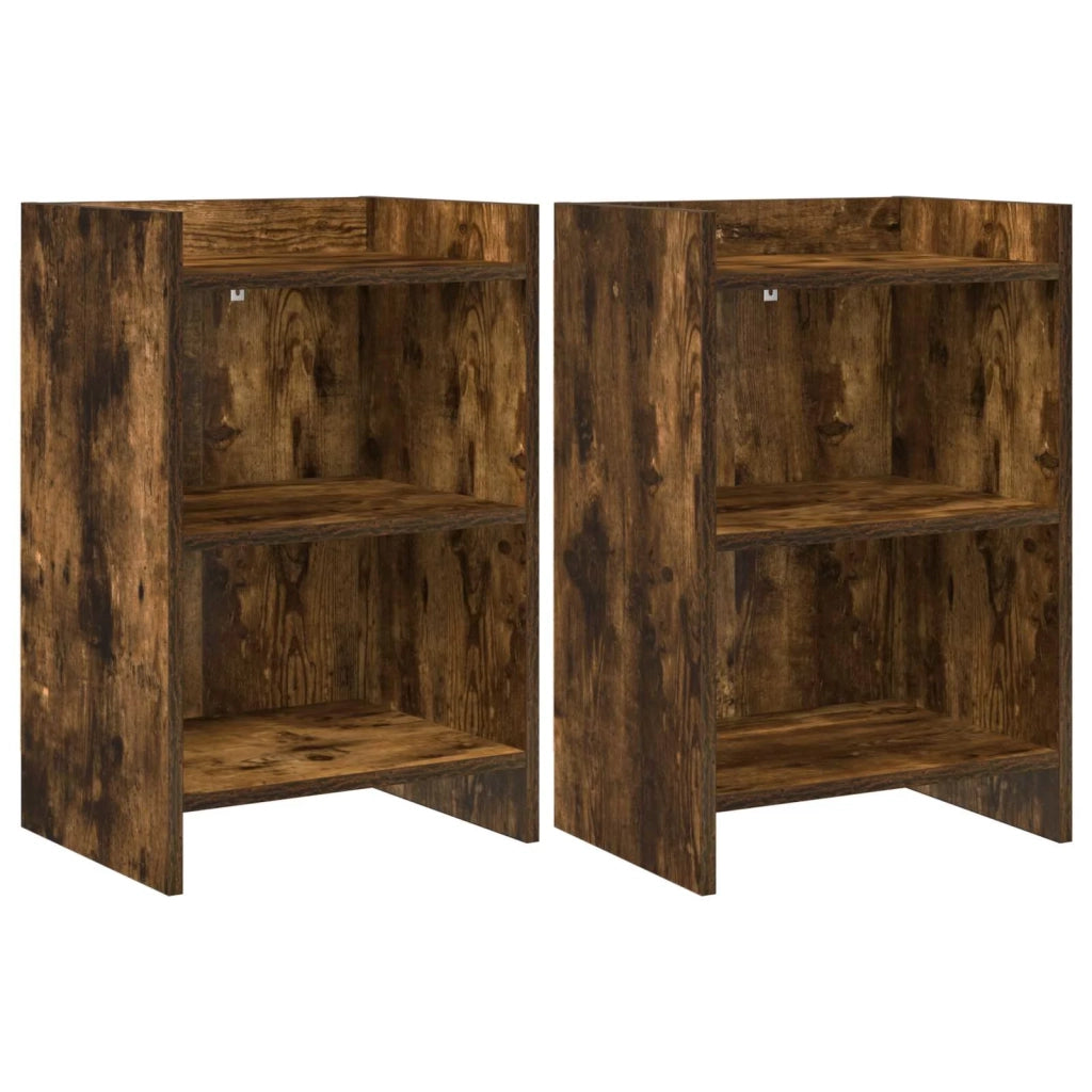 Comodini 2 pcs Rovere Fumo 40 x 30 x 60 cm Legno ingegnerizzato 8011004