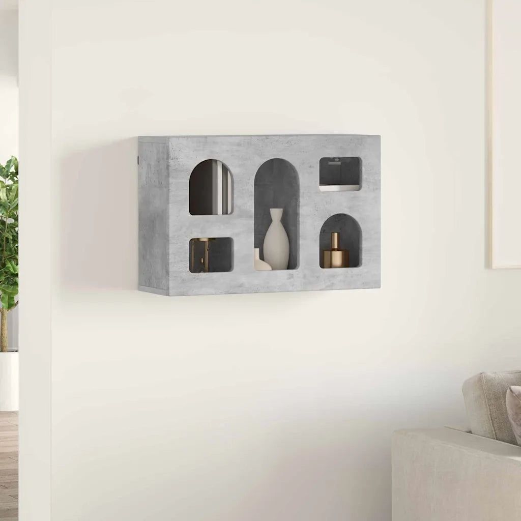 Armadio pensile con lo scaffale Grigio cemento 60 x 20 x 40 cm 891377