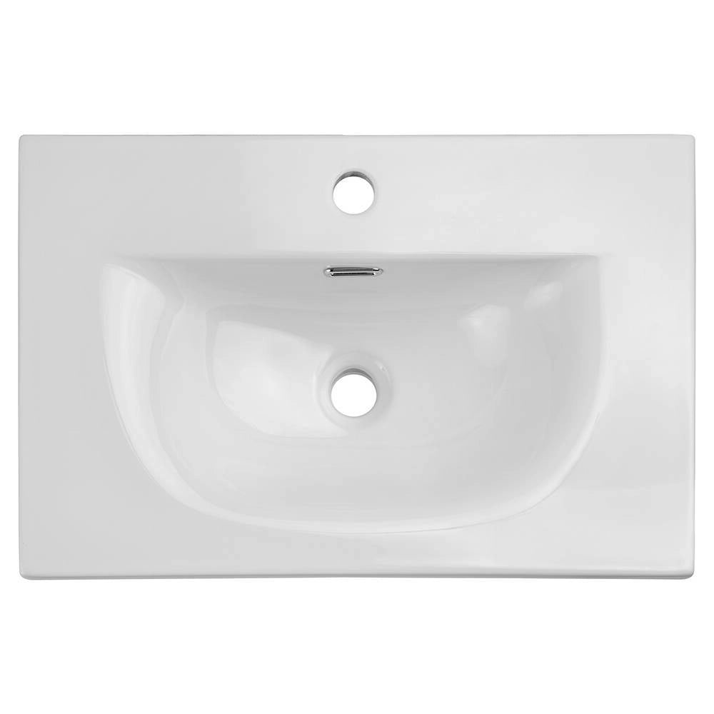 Armadio Pensile Sottolavabo NEWPORT con Lavandino 60x57x39 cm Nero [en.casa]
