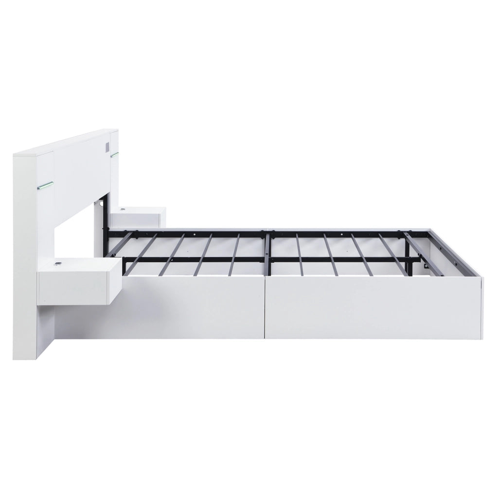 Letto matrimoniale 160x200 cm con USB, Bluetooth e LED