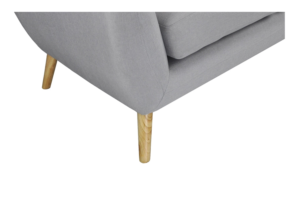 Divano 2 posti in tessuto grigio dallo stile scandinavo - Emily - DI-EM012P
