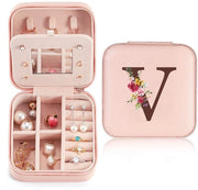 Cassettino per gioielli piccolo - materiale PU - contenitore per gioielli - regalo per donne/ragazze - organizzatore di viaggio - compatto con contenitori - scatola per gioielli