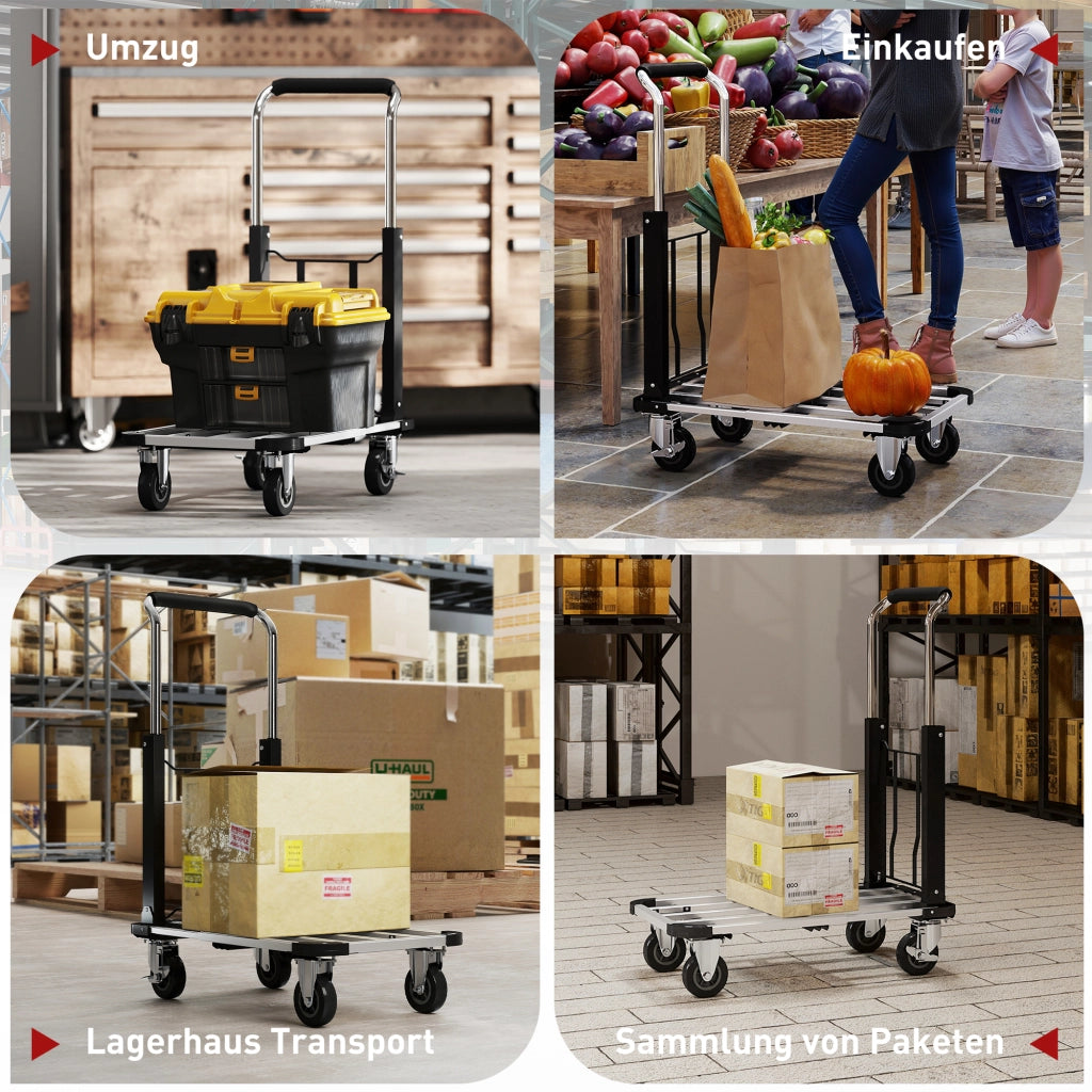 Carrello pieghevole ¨C zephmum ¨C 150 kg, metallo, nero