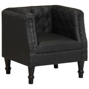 Poltrona Nera in Vera Pelle