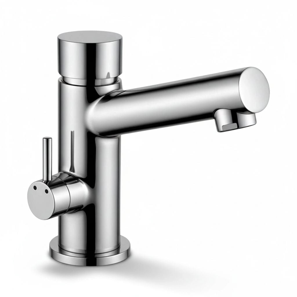 Miscelatore temporizzato a pulsante acqua calda/fredda