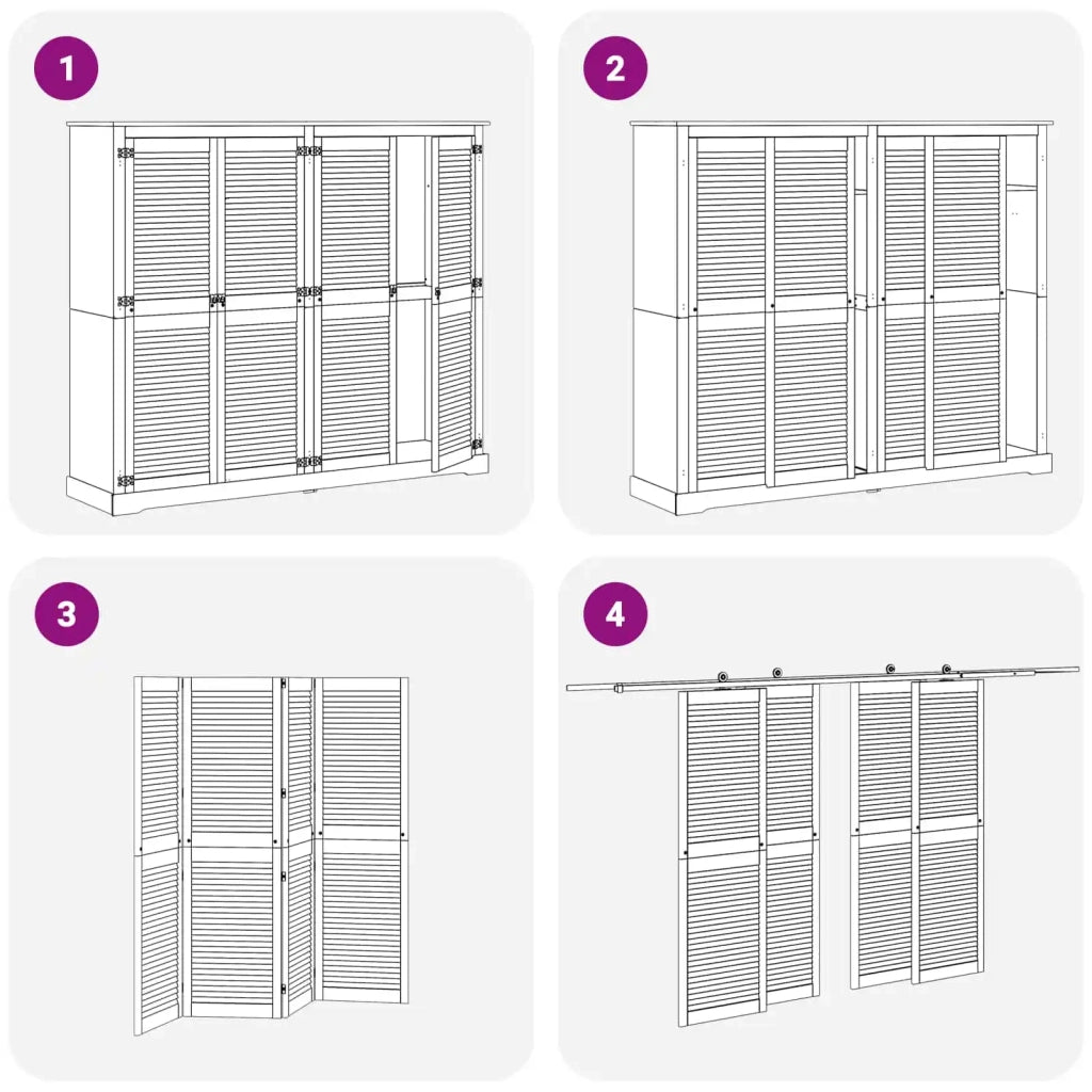 Porta per Armadio con porta 4 pcs Naturale 170 x 2,1 x 39,5 cm 3394500