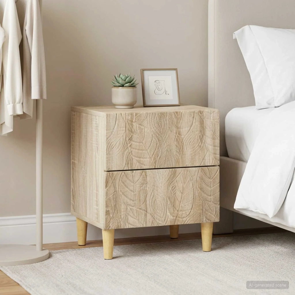Comodino 2 pcs Rovere Sonoma 43 x 34,5 x 48 cm 894990