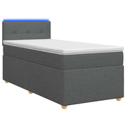 Letto box spring con materasso Grigio Scuro 80 x 200 cm Tessuto 3452290