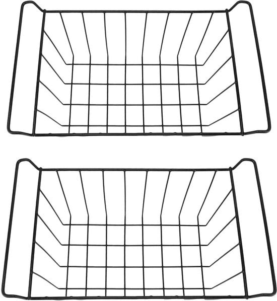 Scatola per Congelatore - 2 Pezzi - Acciaio Inossidabile - Rivestimento PE - Adatto per Congelatore/Supporto - Dimensioni L 41,5 cm x B 24,5 cm x H 20 cm - Scatola di Stoccaggio